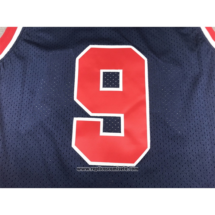 Camiseta USA 1984 Michael Jordan #9 Azul